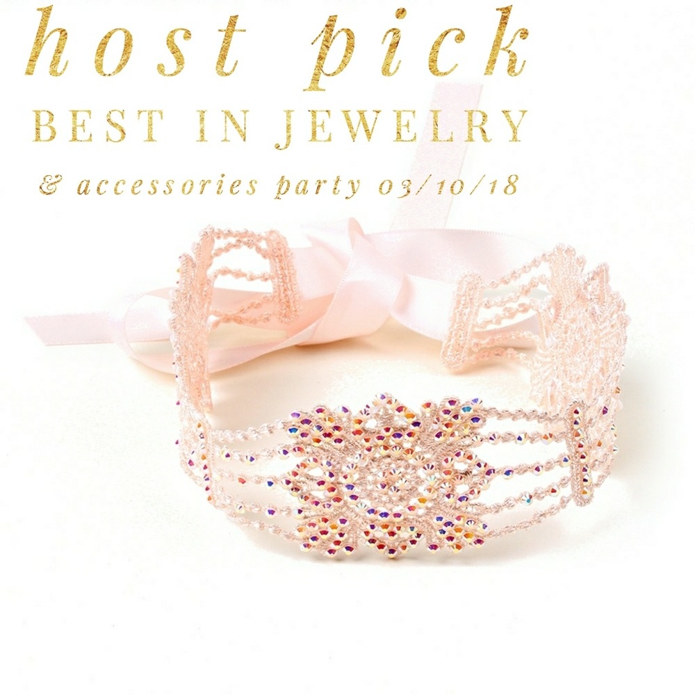 🎉HP🎉 Amrita Singh "Keira" Pink Lace Tie Choker